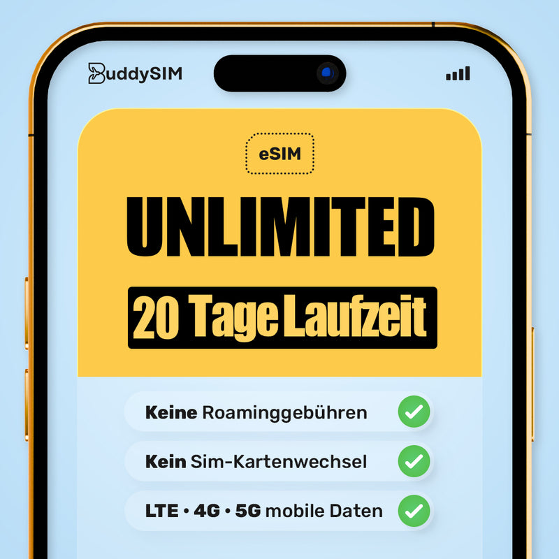 20 Days eSIM USA Unlimited