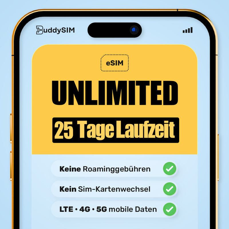 25 Days eSIM USA Unlimited