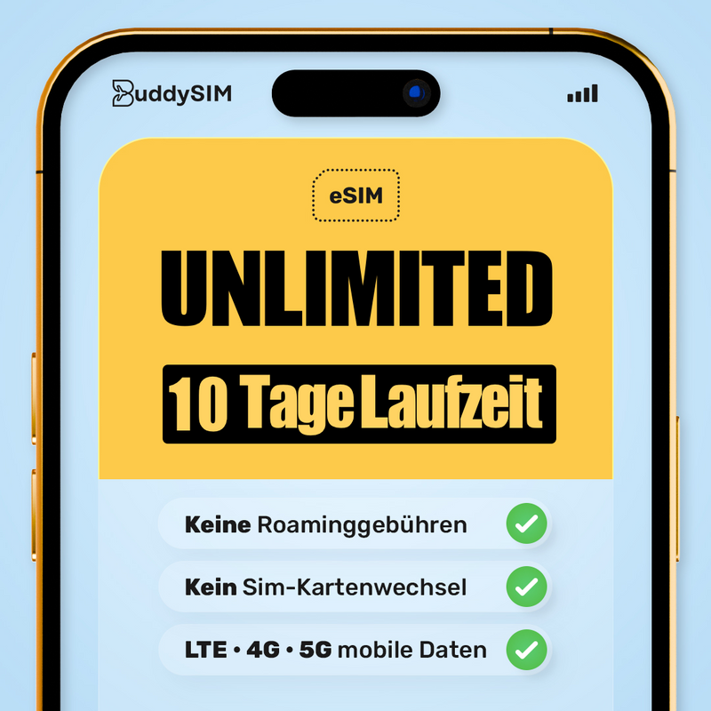 eSIM BuddySIM Prepaid SIM für Mobile Daten