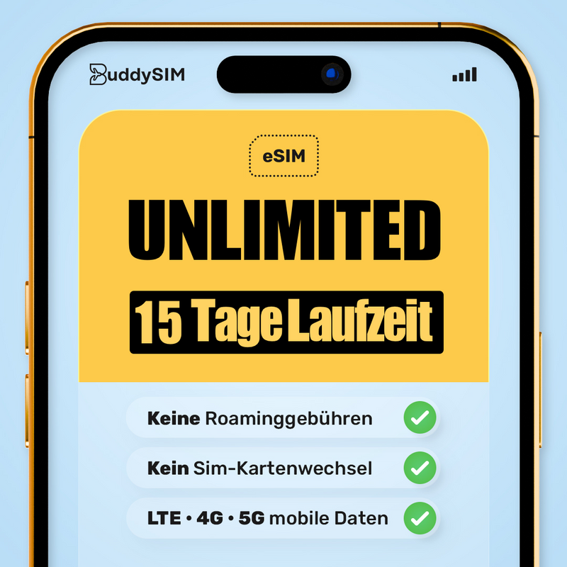 eSIM BuddySIM Prepaid SIM für Mobile Daten
