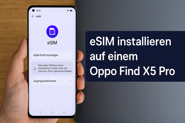 eSIM auf dem Oppo Find X5 Pro installieren – so geht’s [inkl. Zugriffspunkt]