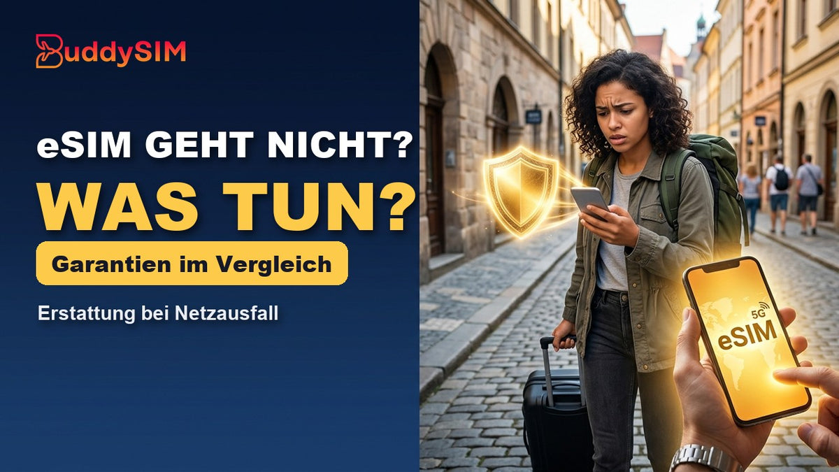 eSIM funktioniert nicht? Garantie & Erstattung im Vergleich