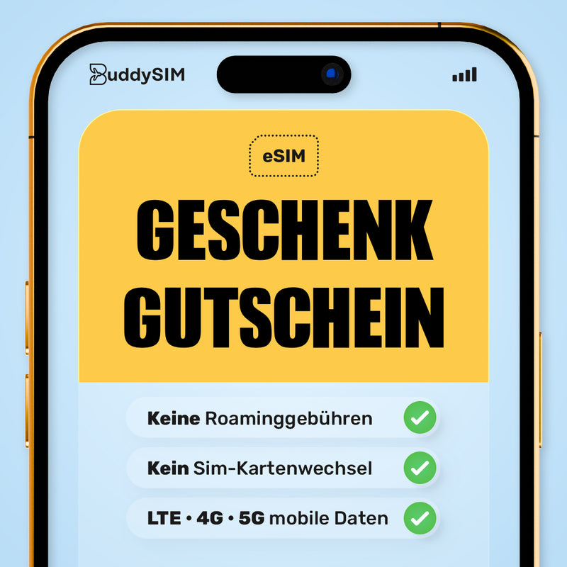 €25 BuddySIM eSIM Voucher: The gift that connects.