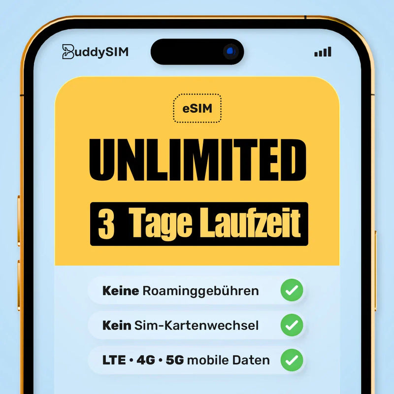 3 Tage eSIM Türkei Unlimited