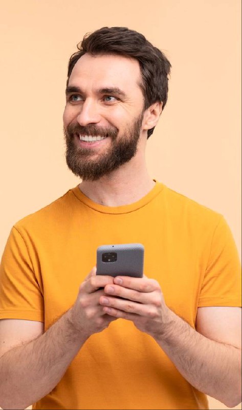 Mann nutzt BuddySIM eSIM auf dem Smartphone